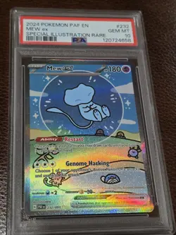Pokemon Mew ex SV: Paldean Fates Special Illustration Rare Holo PSA 10 2024 - Image 1