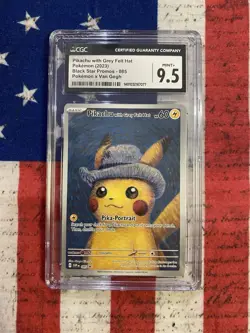 Pokemon Pikachu with Grey Felt Hat 085 Sv: Scarlet & Violet CGC 9.5 Regular - Image 1