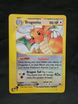 Pokemon Dragonite Expedition Base Set 043/165 Reverse Holo 2002 Himeno 100 HP - Image 1