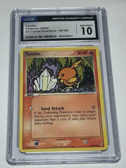 CGC 10 GEM MINT Torchic 66/100 POKEMON EX: Crystal Guardians **TWEET-TWEET** - Image 1