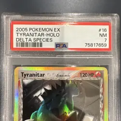 2005 Pokemon EX Delta Species Tyranitar Holo #16 PSA 7 NM - Rare - Image 3