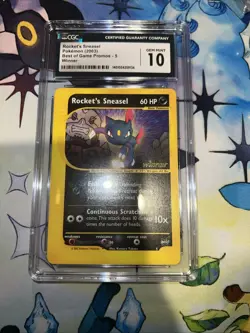 Pokemon Rocket’s Sneasel #5 Best of Game Winner Promo CGC 10 Gem Mint - Image 1