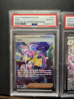 Pokemon 2024 Iono 237/091 Paldean Fates Special Illustration Rare Holo PSA 10 - Image 1