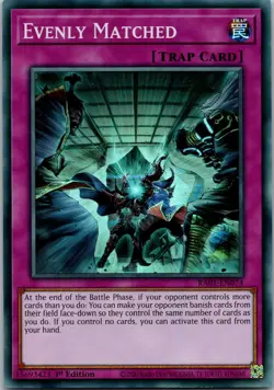 Yugioh Evenly Matched RA01-EN074 1st Edition Super Rare NM - Image 1