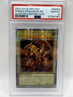 NO ERROR 2023 Yu-Gi-Oh! The Winged Dragon Of Ra Quarter Century Secret PSA 10 - Image 1