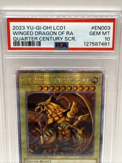NO ERROR 2023 Yu-Gi-Oh! The Winged Dragon Of Ra Quarter Century Secret PSA 10 - Image 2