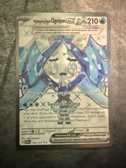 Wellspring Mask Ogerpon EX 194/167 Pokemon Twilight Masquerade Ultra Rare - Image 1