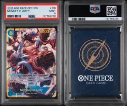 2025 ONE PIECE OP11-A FIST OF DIVINE SPEED #118 MONKEY D. LUFFY PSA 9 - Image 3