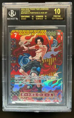 2024 One Piece Two Legends Portgas D Ace SP #OP02-013 BGS 10 Black Label - Image 1