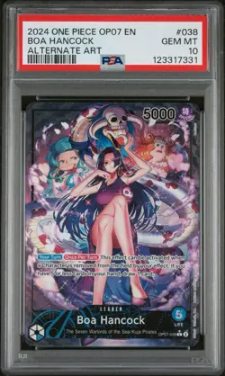 2024 ONE PIECE OP07-500 YEARS IN THE FUTURE #038 BOA HANCOCK ALT ART PSA 10 - Image 1