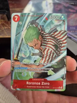 One Piece Roronoa Zoro - OP14-015 (Alternate Art) OP14-015 The Azure Foil NM - Image 3