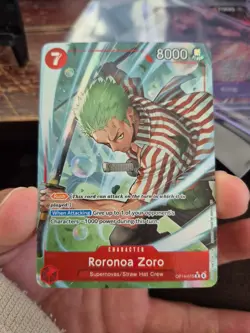 One Piece Roronoa Zoro - OP14-015 (Alternate Art) OP14-015 The Azure Foil NM - Image 4