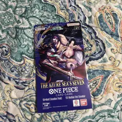 10 x One Piece OP14 - THE AZURE SEA’S SEVEN - Sleeved Blister Booster Packs - Image 1