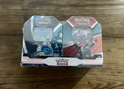 Pokemon TCG V Heroes Bundle Tins: 2-Pack of Vaporeon & Umbreon (SEALED) NEW - Image 1