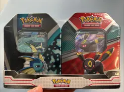 Pokemon TCG V Heroes Bundle Tins: 2-Pack of Vaporeon & Umbreon (SEALED)! #2.94 - Image 1