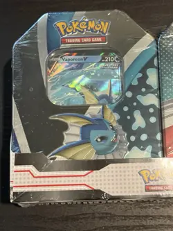 Pokemon TCG V Heroes Bundle Tins: 2-Pack of Vaporeon & Umbreon (SEALED) NEW! - Image 2