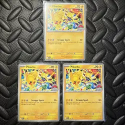 3x Pikachu - 225 (World Championship 2025) - SV: Scarlet & Violet Promo Cards - Image 1