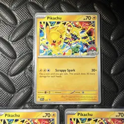 3x Pikachu - 225 (World Championship 2025) - SV: Scarlet & Violet Promo Cards - Image 3