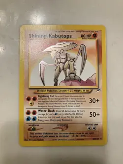 Pokemon Neo Destiny Shining Kabutops Holo Card 108/105 WOTC NM - Image 1