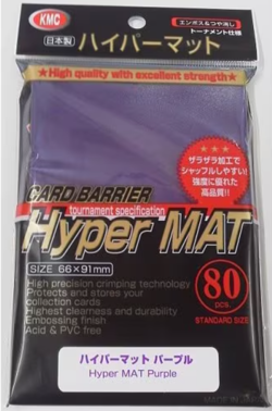 KMC Sleeve Card Barrier Hyper MAT Purple MTG Pokemon 66x91mm 80Pcs From Jaoan - Image 1