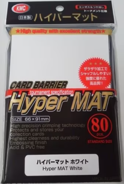KMC Sleeve Card Barrier Hyper MAT White MTG Pokemon 66x91mm 80Pcs From Japan - Image 1