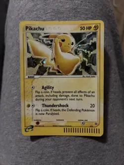 2003 RAW SWIRL Card PIKACHU 12 PROMO BLACK STAR HOLO POKEMON - Image 1