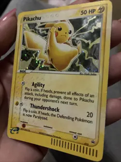 2003 RAW SWIRL Card PIKACHU 12 PROMO BLACK STAR HOLO POKEMON - Image 4