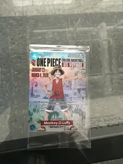 One Piece Monkey D. Luffy College Basketball US Voyage Promo Card Unopened P-055 - Image 1