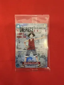 One Piece Monkey D. Luffy College Basketball US Voyage Promo Card Unopened P-055 - Image 2