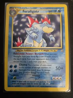 Feraligatr - 4/111 - Pokemon Neo Genesis Unlimited Holo Rare Card WOTC LP - Image 1