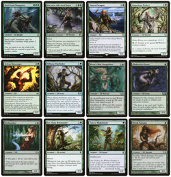 MTG - 12 x Different Green Elf Cards for Tribal Commander deck building - LP+ - Image 1