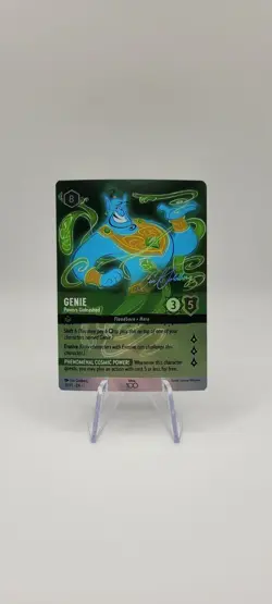 Disney Lorcana TCG: Genie 20/P1 Disney 100 Promo Foil NM Enchanted Card - Image 1