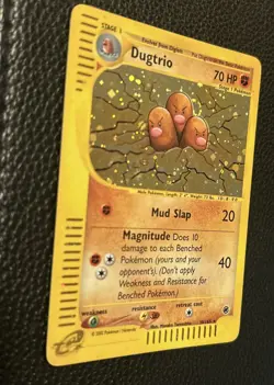 Dugtrio Pokemon Card 10/165 E - Series Expedition Base Set - Holo Rare #24 - Image 1