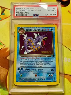 PSA 8 Dark Gyarados 8/82 League Prerelease Promo Team Rocket 1999 Pokemon Card - Image 1