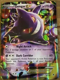 Pokemon Gengar EX Holo Ultra Rare XY Phantom Forces 34/119 Jumbo Card - Image 1