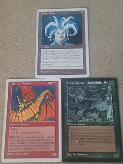 JESTER'S CAP Shivan Dragon & Aswan Jaguar PROMO 6" x 9" Oversize MTG VTG 1997 - Image 1