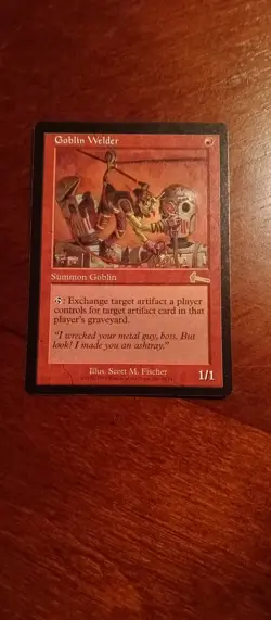 MTG Goblin Welder Urza's Legacy 1999 LP Rare Summon Goblin Red WotC #129/143 - Image 1