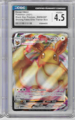 2021 POKEMON EEVEE VMAX BLACK STAR PROMO SWSH087 SHINING FATES CGC 4.5 - Image 1