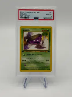 2000 Pokemon Rocket Grimer 1st Edition #57 PSA 8 - Image 1