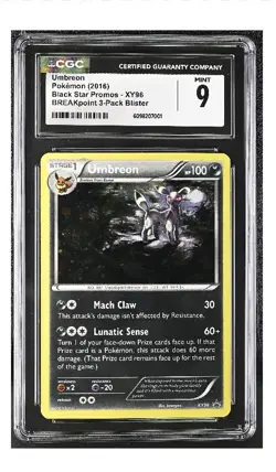 Pokemon Umbreon XY96 XY Black Star Promo Holo CGC 9 Low pop - Image 1