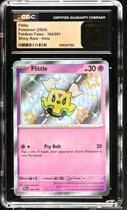 2024 Pokemon Paldean Fates Flittle #164 CGC 10 PRISTINE - Image 1