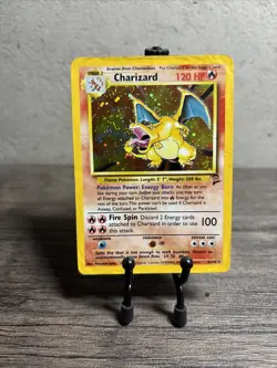Charizard 4/130 Base Set 2 Holo Rare-WOTC-Vintage-Pokemon TCG-Fast Ship-Played! - Image 1