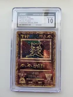 CGC 10 Gem Mint Ancient Mew Pokemon 2000 Movie Promo - Image 1