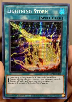 Yugioh Lightning Storm MP22-EN253 Prismatic Secret Rare 1st Ed NM w/Tracking - Image 1