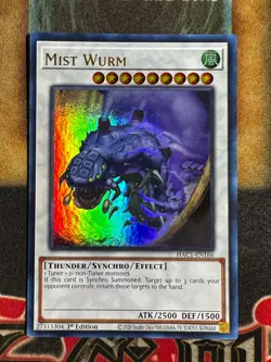 Yugioh Mist Wurm HAC1-EN166 Ultra Rare MISPRINT ERROR! No Duel Terminal Foil NM - Image 1