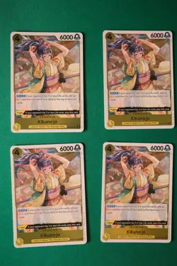 One Piece TCG 4 x Kikunojo PLAYSET OP06-104 Wings Of The Captain ENG NM+ - Image 1