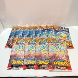 Pokemon Scarlet & Violet Surging Sparks Booster Pack Lot Of 12 Sealed - Image 1