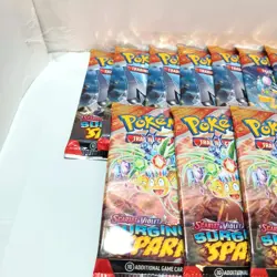Pokemon Scarlet & Violet Surging Sparks Booster Pack Lot Of 12 Sealed - Image 2