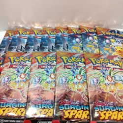 Pokemon Scarlet & Violet Surging Sparks Booster Pack Lot Of 12 Sealed - Image 3