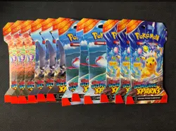 Pokemon TCG Scarlet Violet Surging Sparks Sealed Booster Pack Lot Of 12 #14 - Image 1